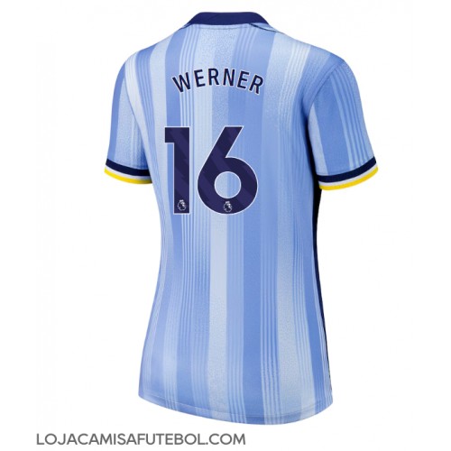 Camisa de Futebol Tottenham Hotspur Timo Werner #16 Equipamento Secundário Mulheres 2024-25 Manga Curta